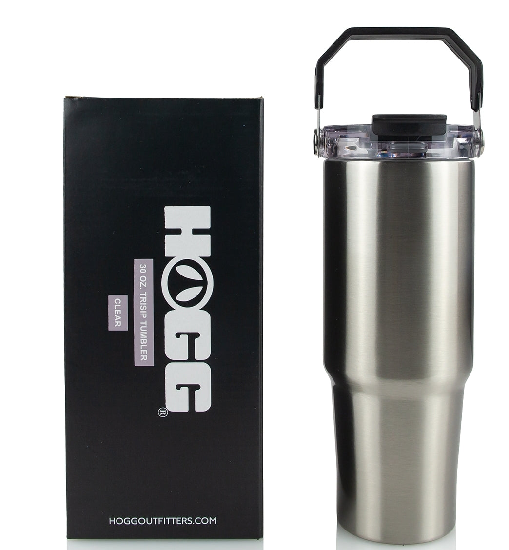 30 oz clear Tri-Sip Stainless steel Tumbler