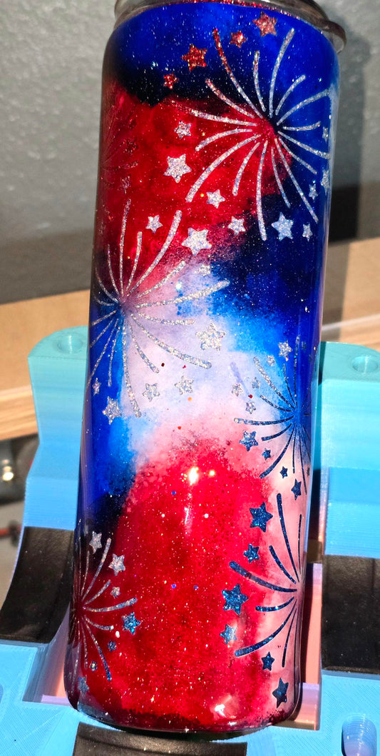 20 oz Skinny Fireworks Tumbler